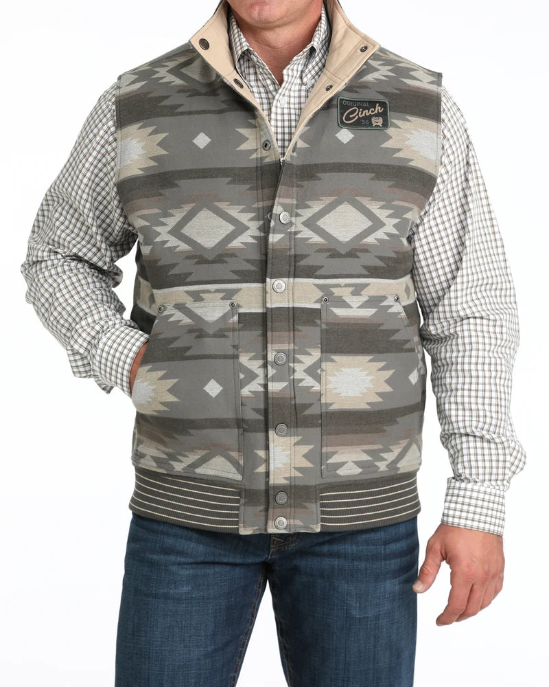 Aztec print Reversible vest