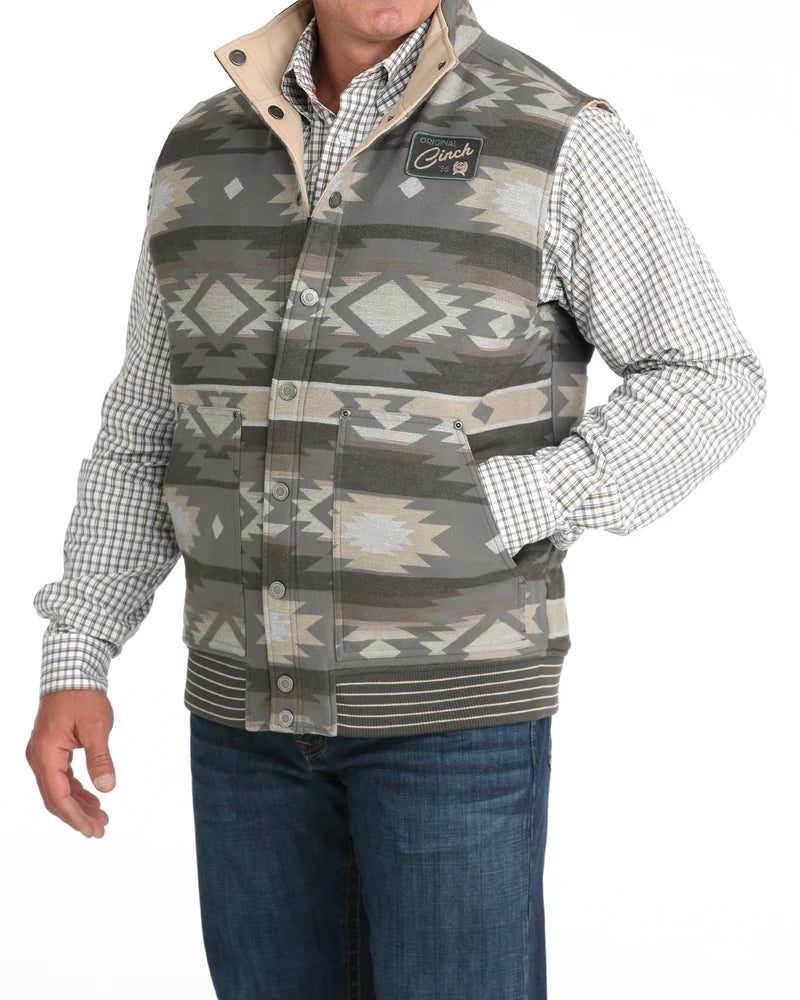 Aztec print Reversible vest