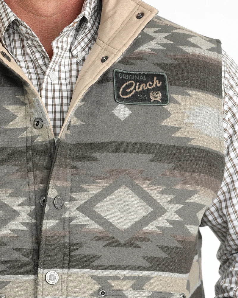 Aztec print Reversible vest