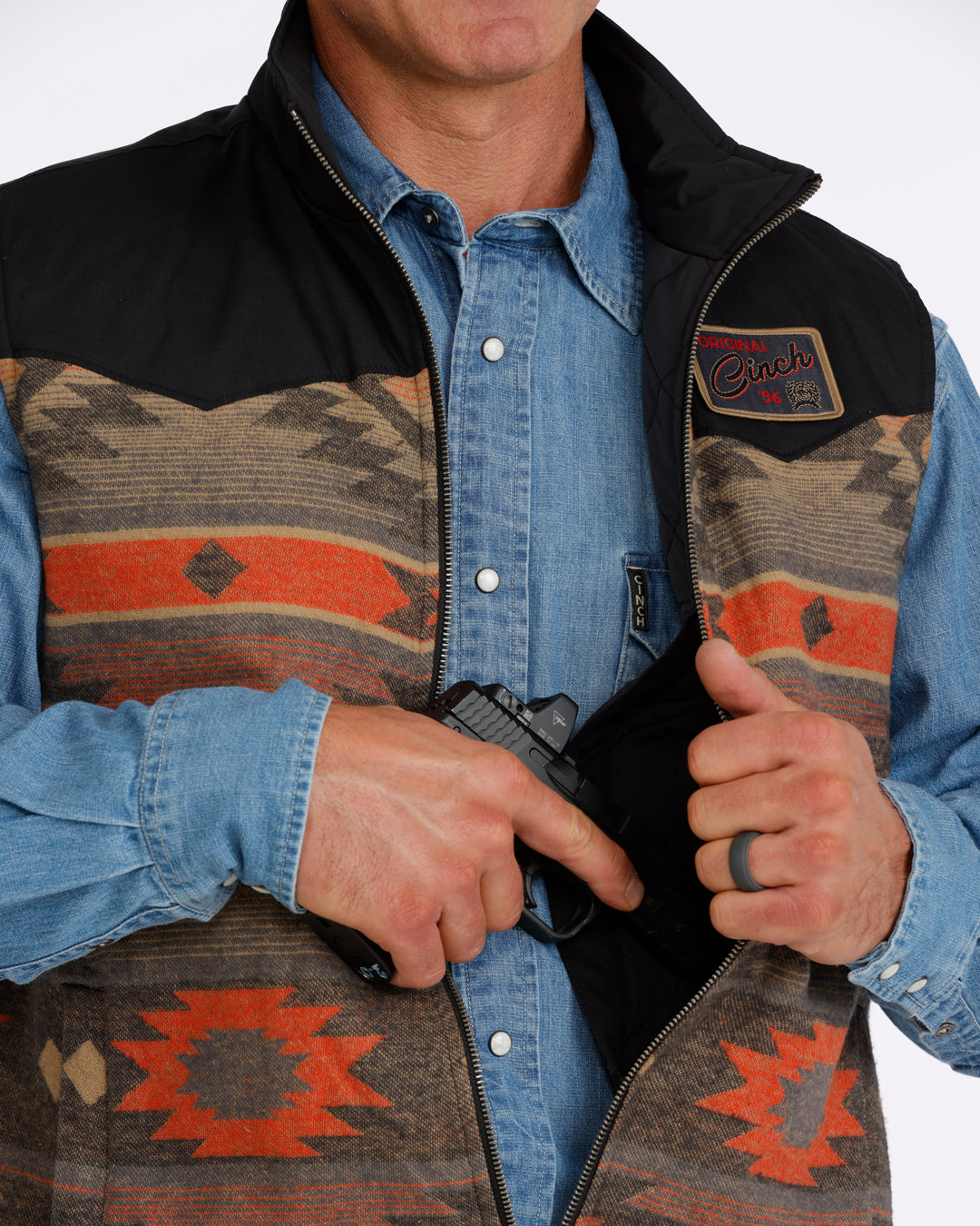 Men's Wooly Aztech Concealed Carry Vest