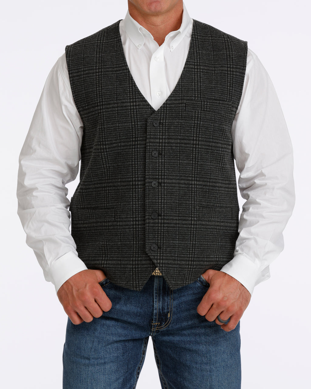 CINCH MENS PLAID VEST