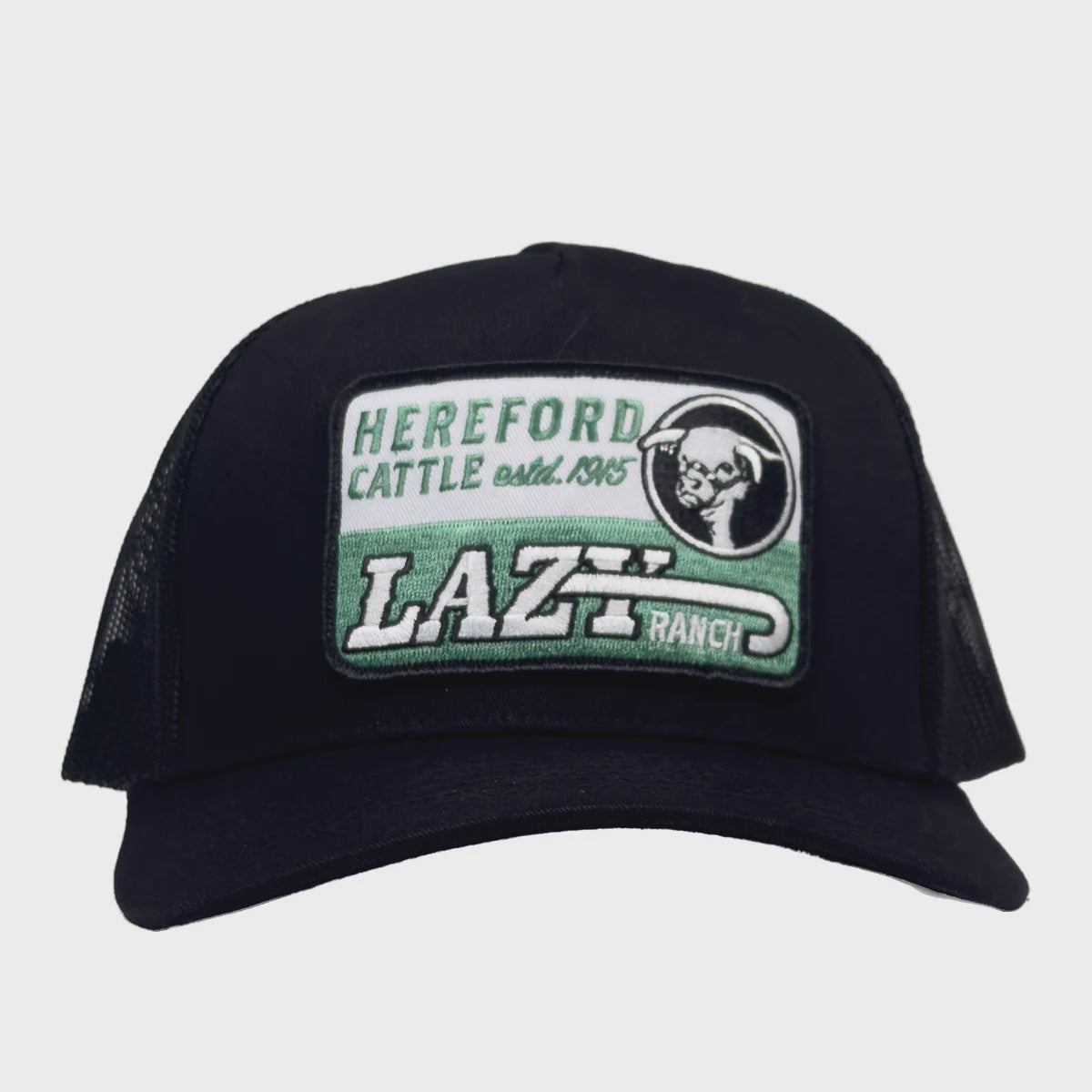 Lazy J Black Shafter High Profile Curved Bill Trucker