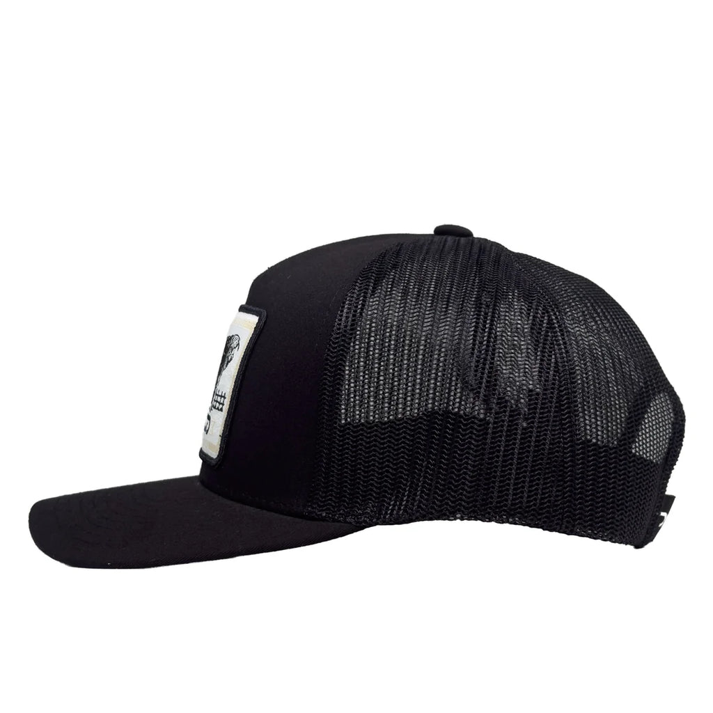 Lazy J Black Iron Hide Mid Profile Trucker Hat
