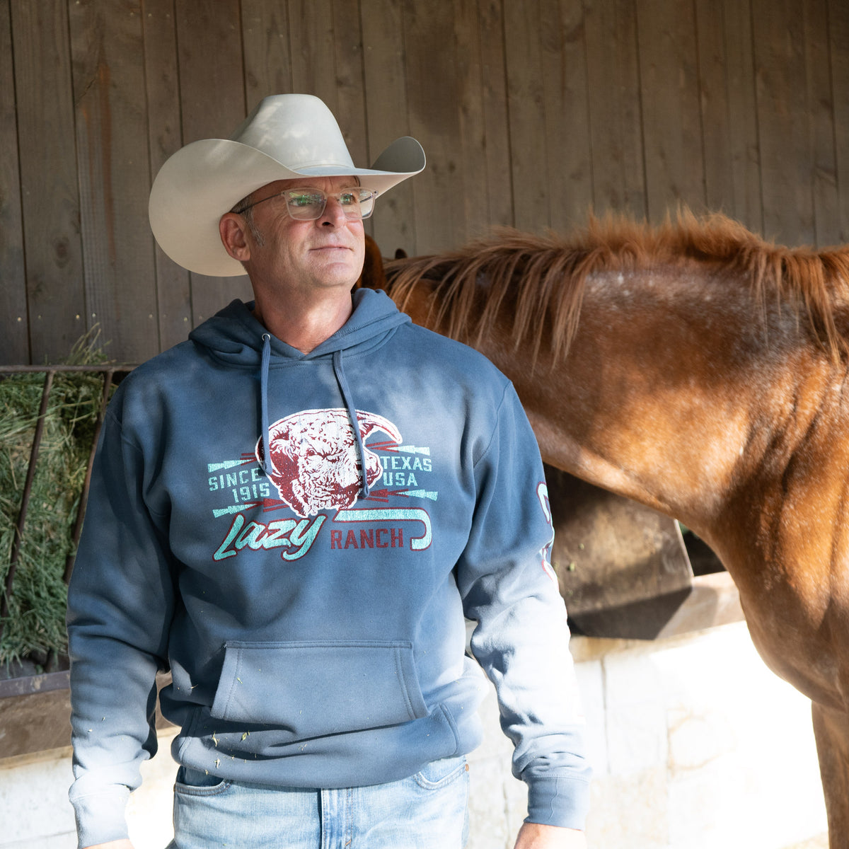 Lazy J Ranch Maverick Pullover Hoodie  Blue