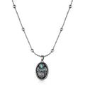Boot Stitch Turquoise Necklace