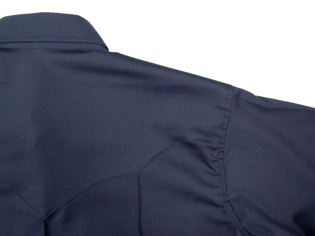 Rancher Crease - Navy Blue - Long Sleeve - Snaps