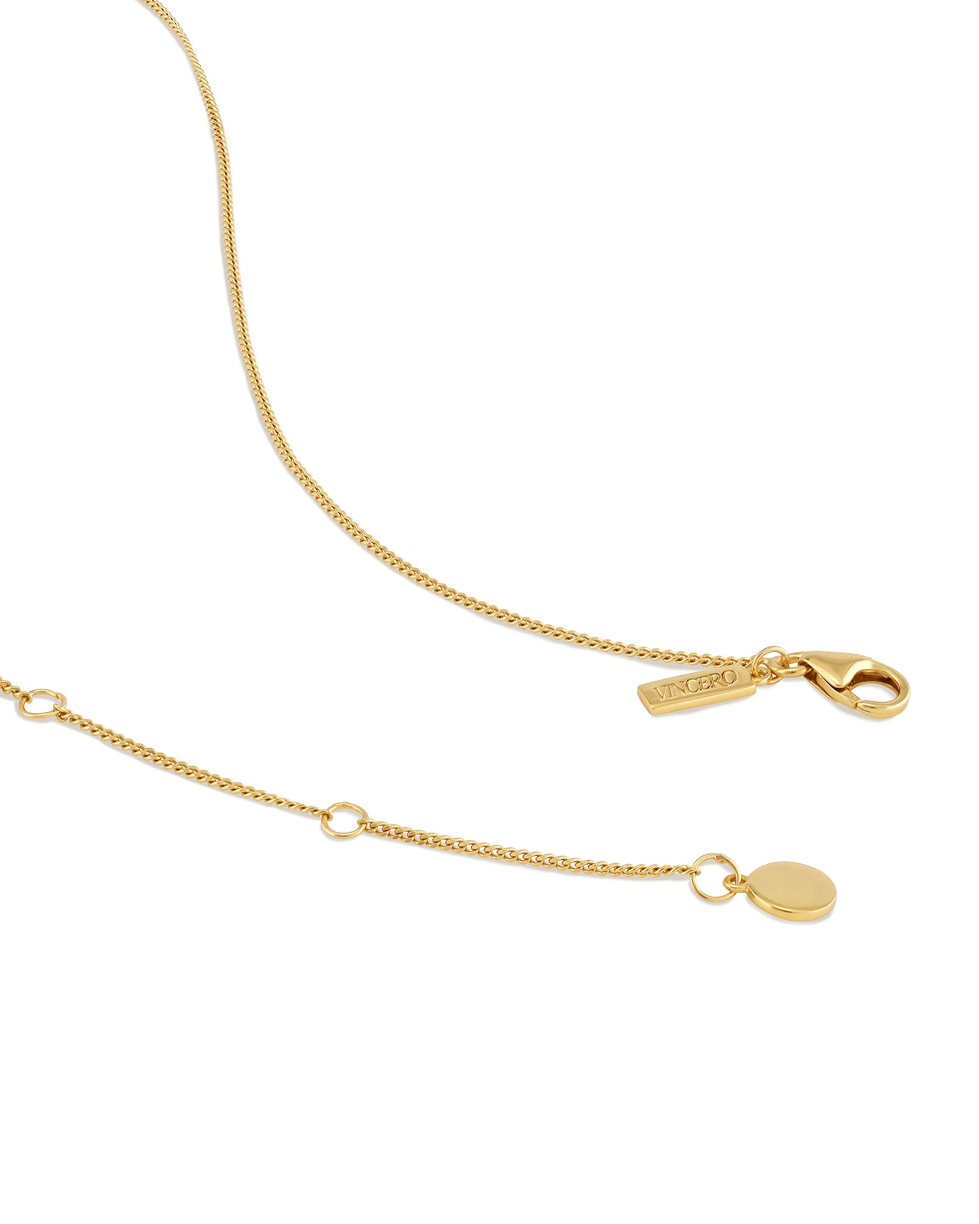 Pavé Cross Necklace - Gold