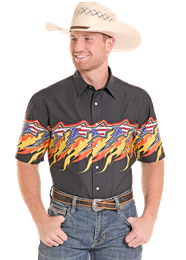 Mens SS Snap  Fire Star