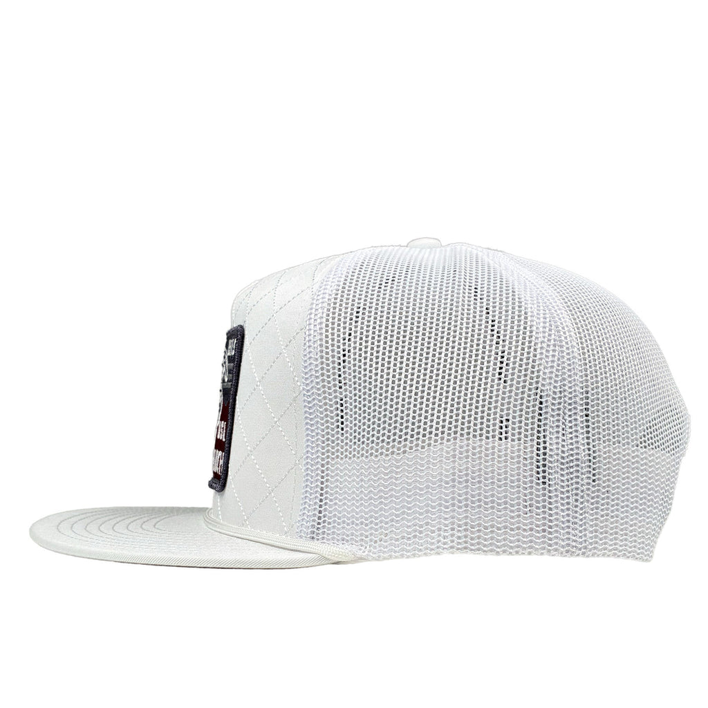 Lazy J White Red Rock Rope Trucker Hat