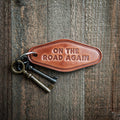 On The Road Again Leather Keychain Motel Style