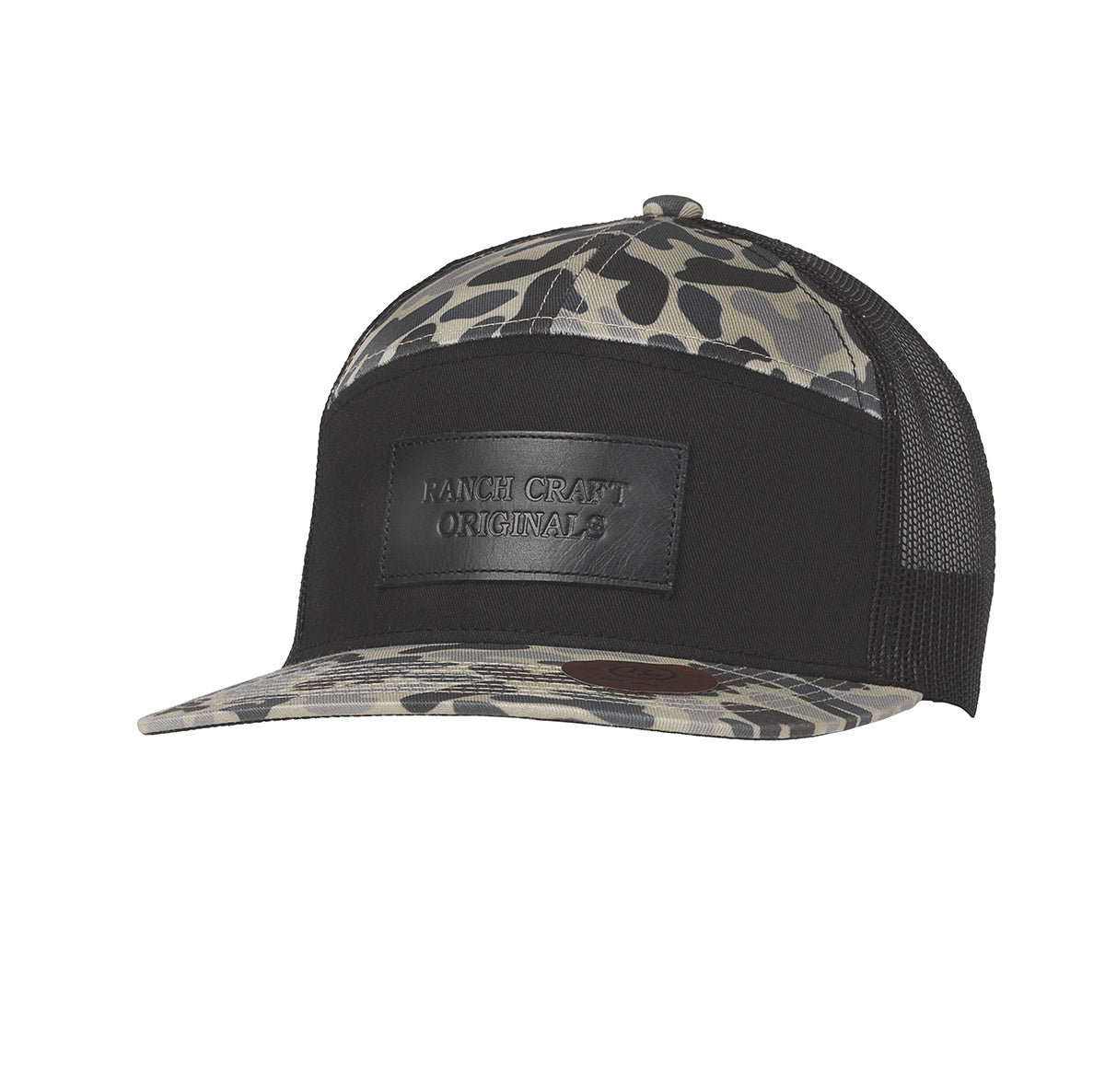 Ranch Craft Originals Mens Snap Back Cap Camo Black