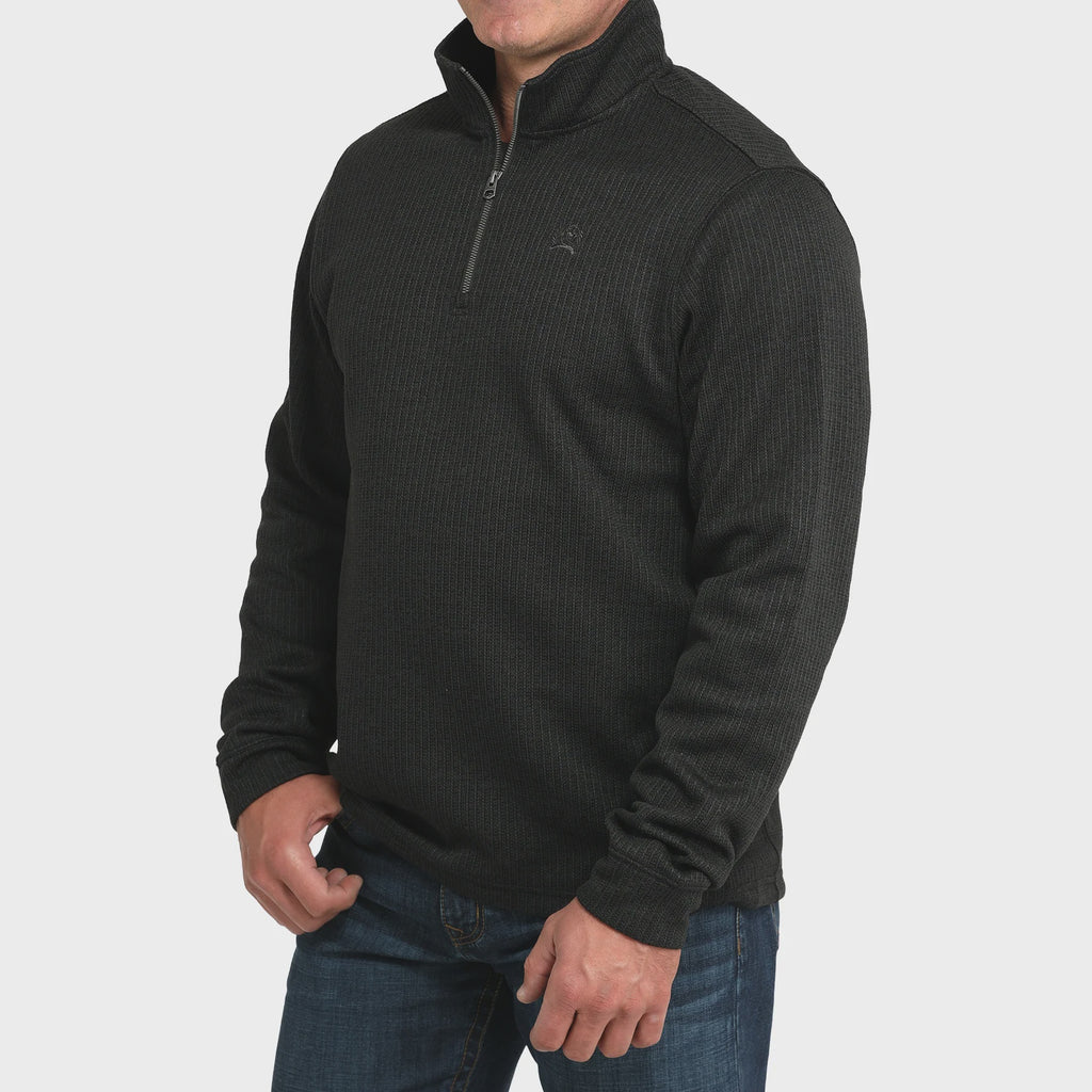 CINCH BLACK 1/4 ZIP DRESS SWEATSHIRT