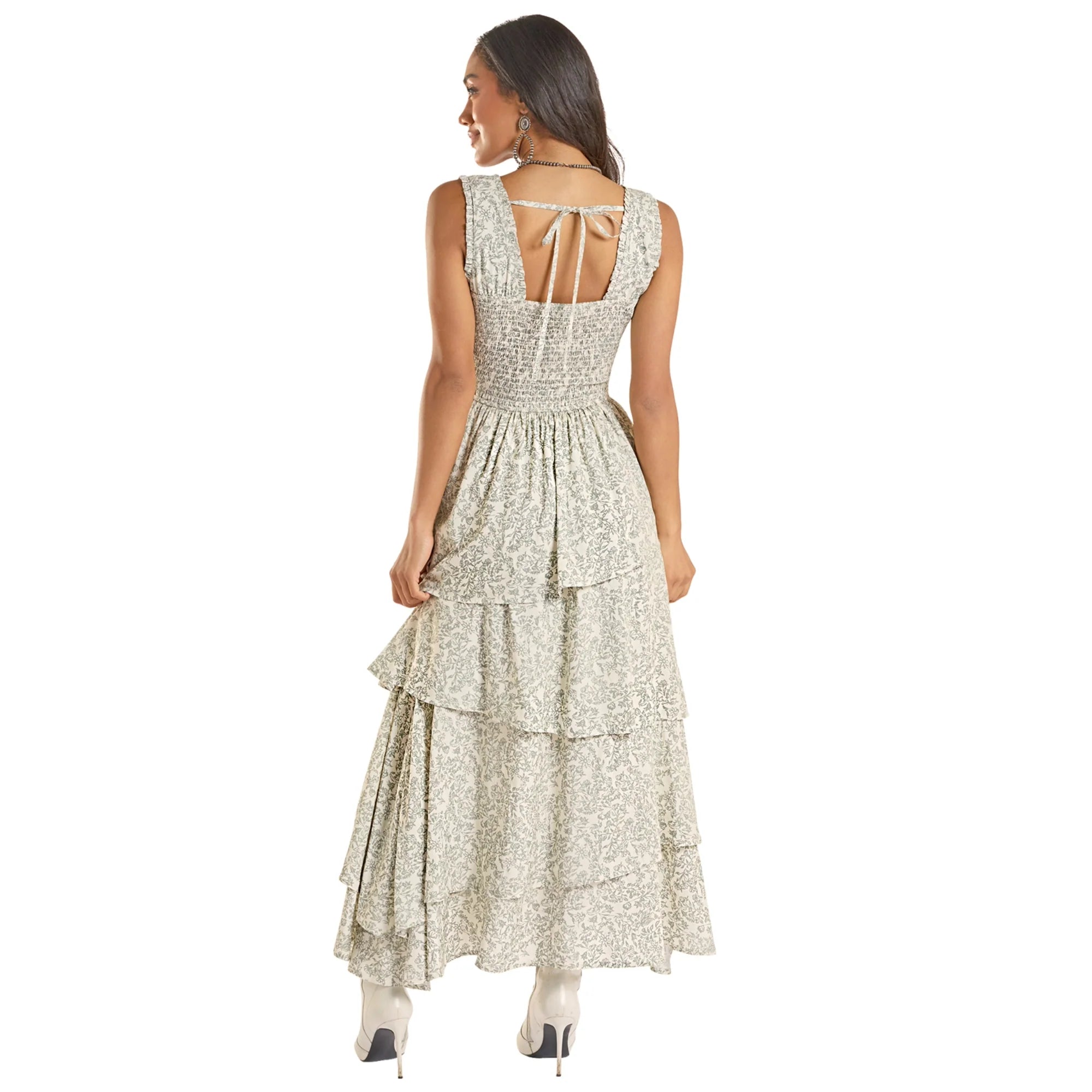 Microsuede Fringe Dress