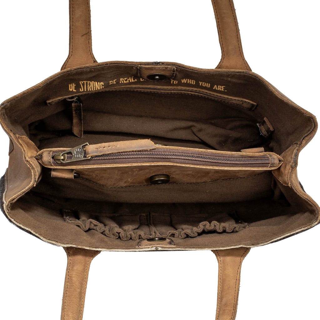 Cowhide Josie Satchel