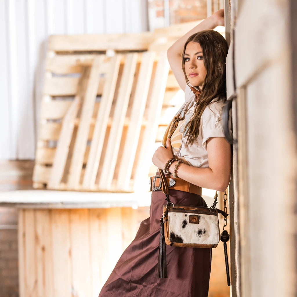 Guadalupe Cowhide Lily Crossbody