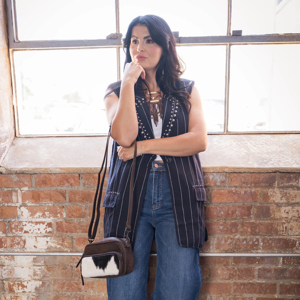 Cowhide Jess Crossbody