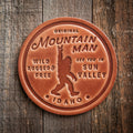 Sun Valley Idaho Mountain Man Big Foot Sasquatch Leather Coaster