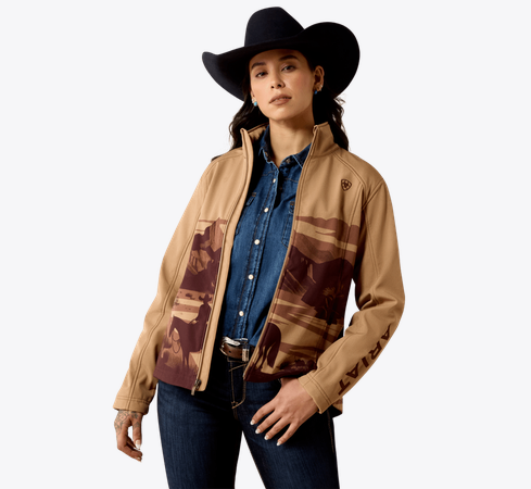 WMS Ariat Logo Softshell Jacket