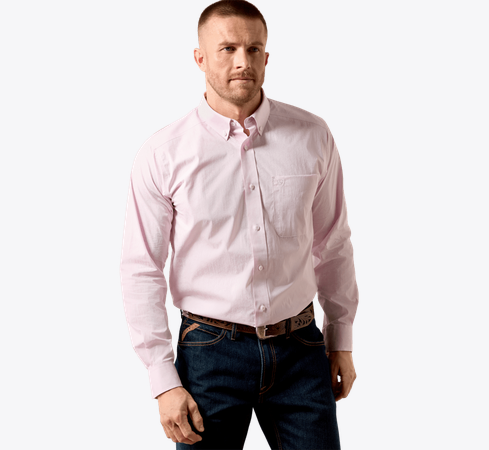 Mens Wrinkle Free Wyle Classic Fit Shirt