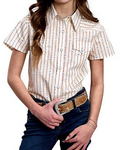 Roper Girl's Stars Stripes Short Sleeve Shirt