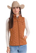 Panhandle Slim Rust Aztec Print Reversible Vest