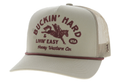 Buckin' Hard, Tan 5-Panel Trucker