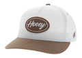 Ranger, White 5-Panel Trucker with Tan
