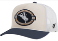 Pinch, White 5-Panel Trucker with Navy
