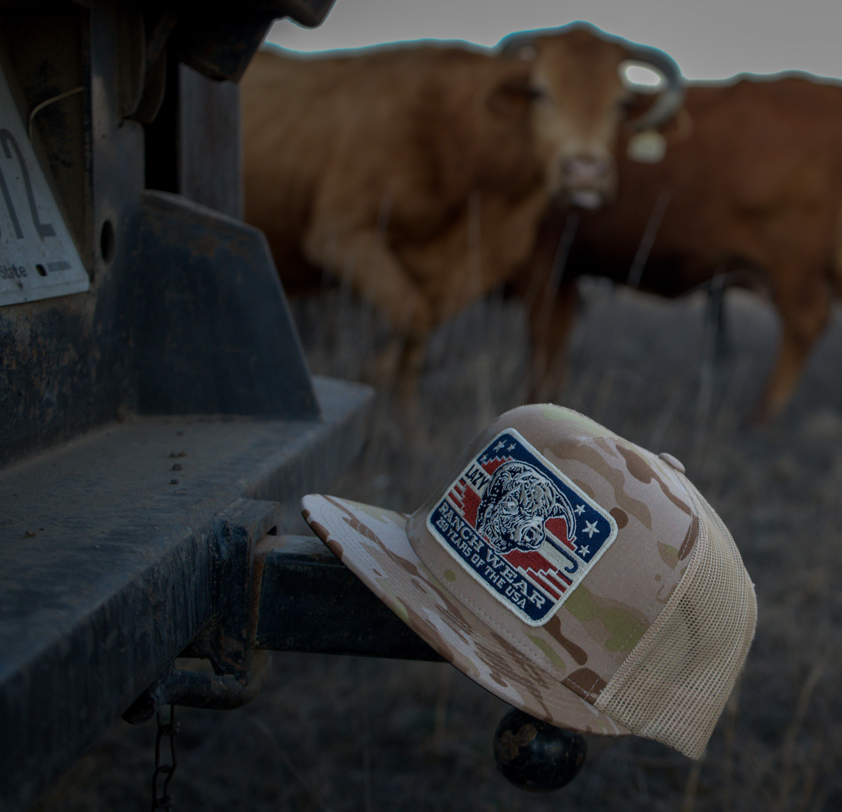 Lazy J Ranch Camo & Tan Freedom Classic  Trucker