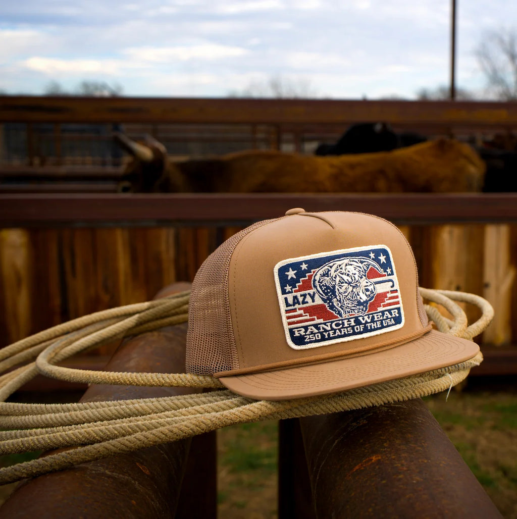 Lazy J Coyote Brown Freedom Classic  Trucker Hat