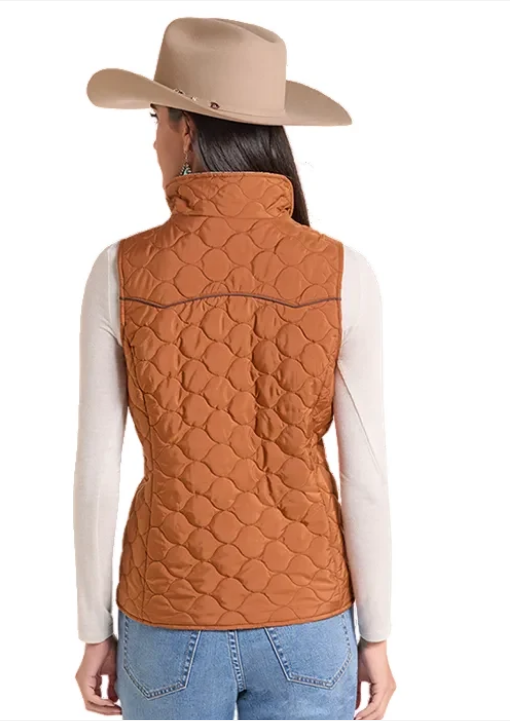 Panhandle Slim Rust Aztec Print Reversible Vest