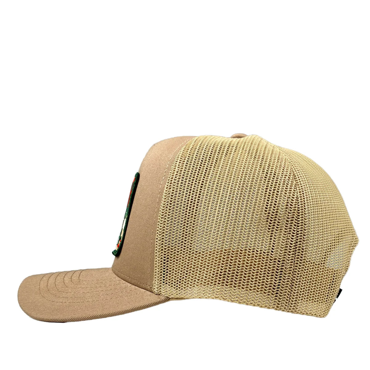 Lazy J Tan Big Bend Curved Bill Trucker Hat