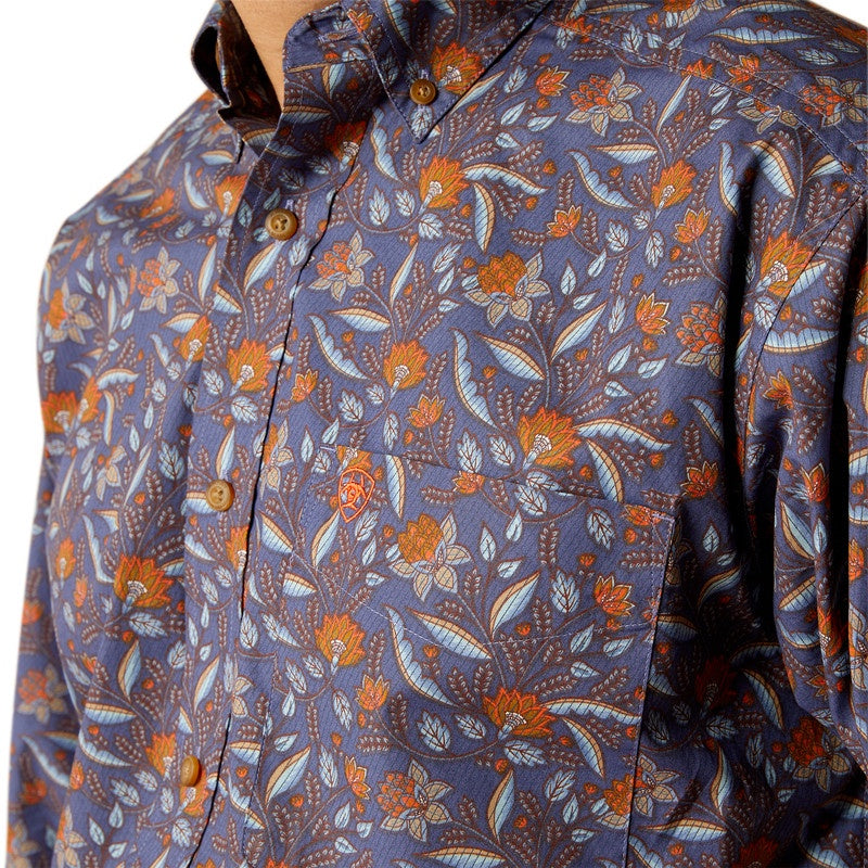 TY CLASSIC FIT DARK BLUE PRINT