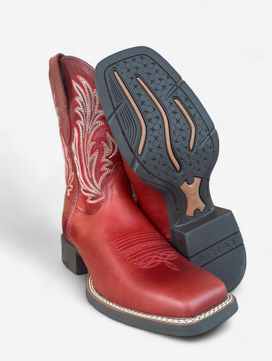 Ariat Women's Round Up Filly Flame Red