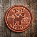 Vail Colorado Moose Leather Coaster