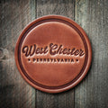 West Chester Pennsylvania Script Leather Coaster