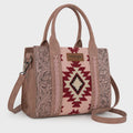 Print Concealed Carry Tote/Crossbody - Dark Pink
