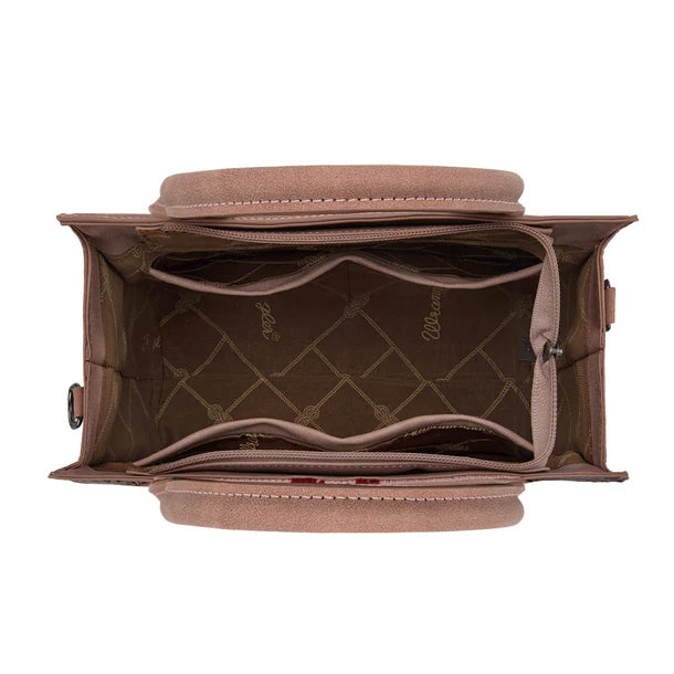 Print Concealed Carry Tote/Crossbody - Dark Pink