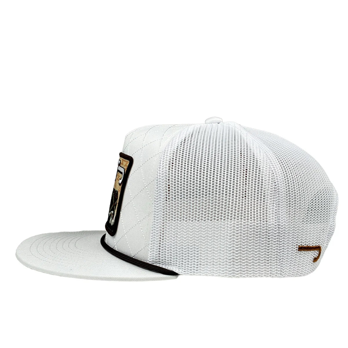 Lazy J Ranch White Brown Cool Front Trucker Hat