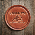 Yosemite California Leather Coaster