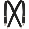 1-1/2" X-Back Work Clip-On Suspender- Black