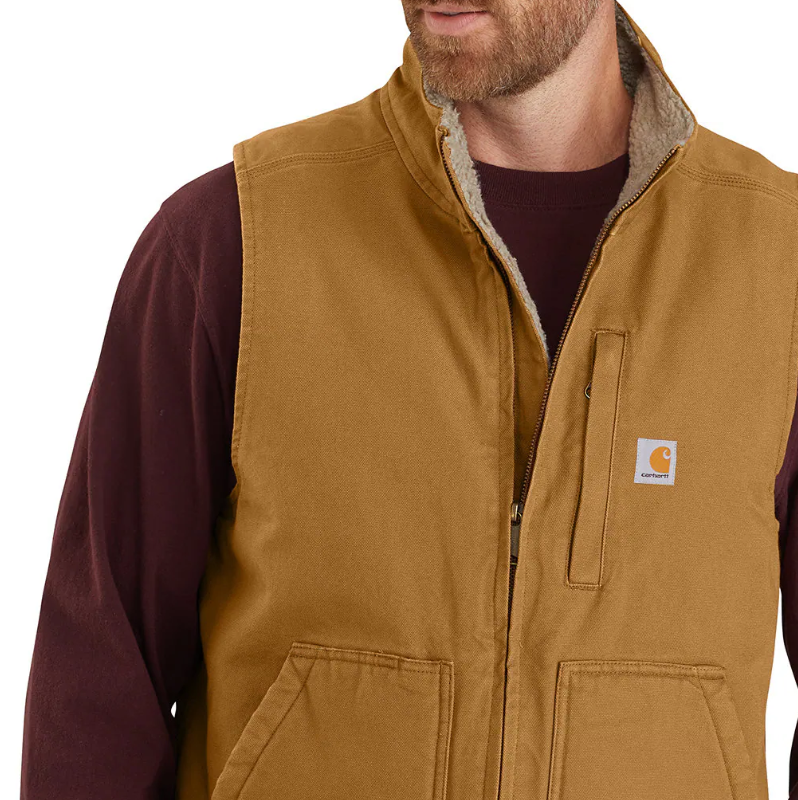 Washed Duck Mock-Neck Vest