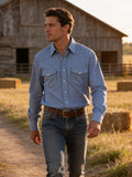 Western Classic - Cheyenne Stripe - Long Sleeve - Snaps - Classic Fit