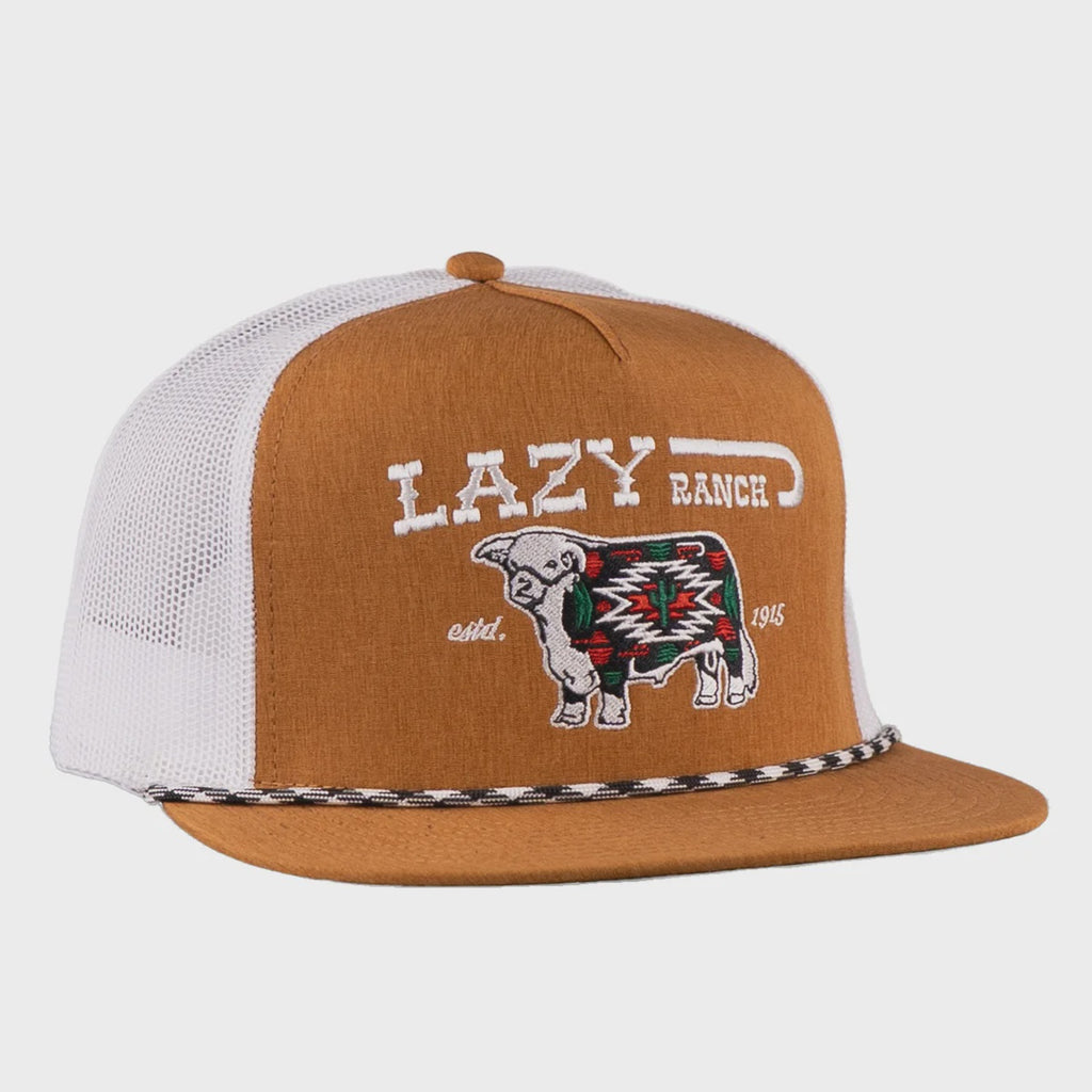 Lazy J Ranch Brown & White Alpine Classic Rope  Hat