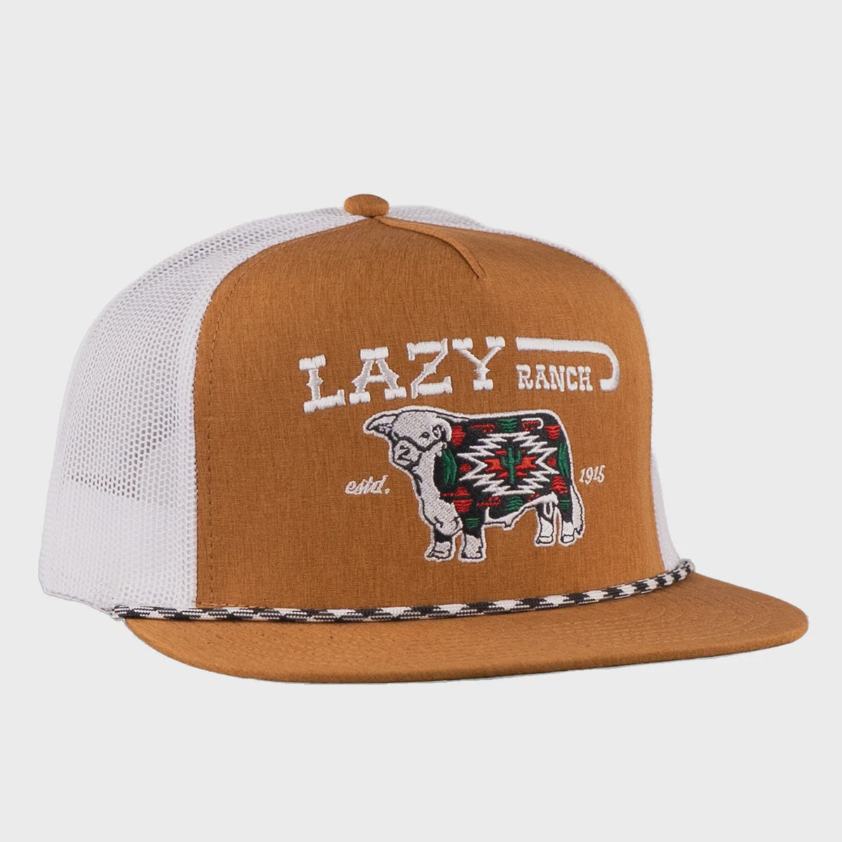Lazy J Ranch Brown & White Alpine Classic Rope  Hat