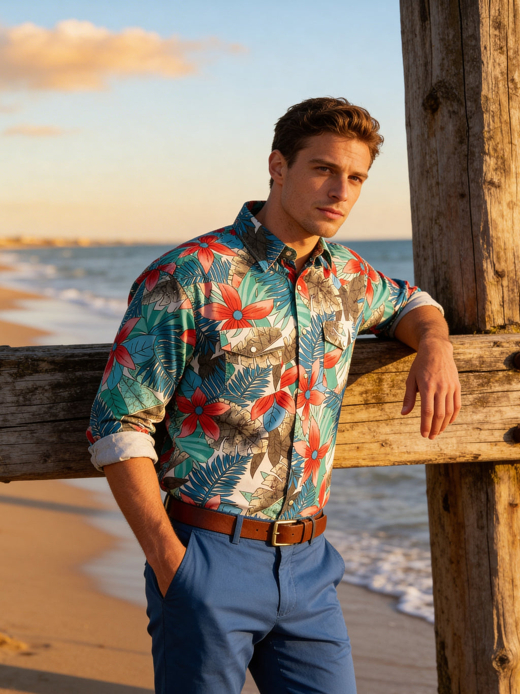 Flying R Ranchwear - Cantina Collection - Floral - Long Sleeve - Classic Fit
