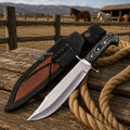 Frontierbane D2 Bowie Knife – 15" D2 Steel, Exotic Wood & Leather Sheath