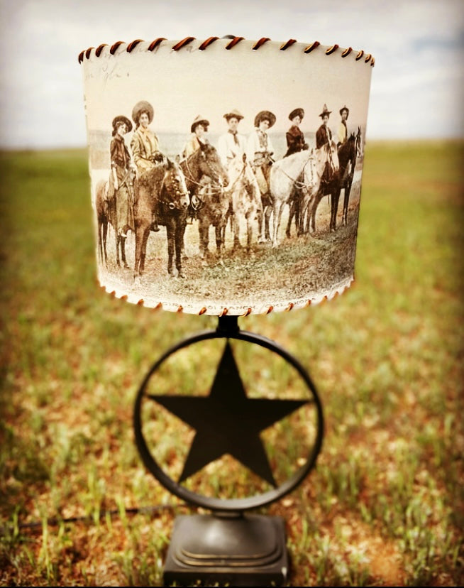 101 Ranch Cowboys and Cowgirls Lampshade Medium 11 inch