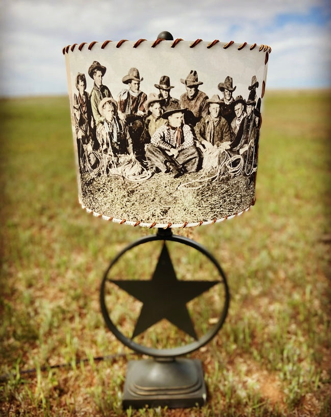 101 Ranch Cowboys and Cowgirls Lampshade Medium 11 inch