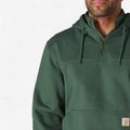 1/4-Zip Hooded F Green